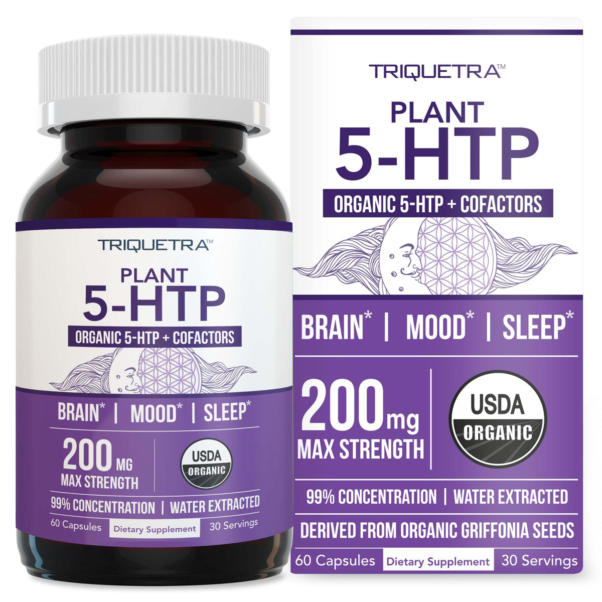 Triquetra Health 5-HTP Bio 200 mg boîte de 60 capsules