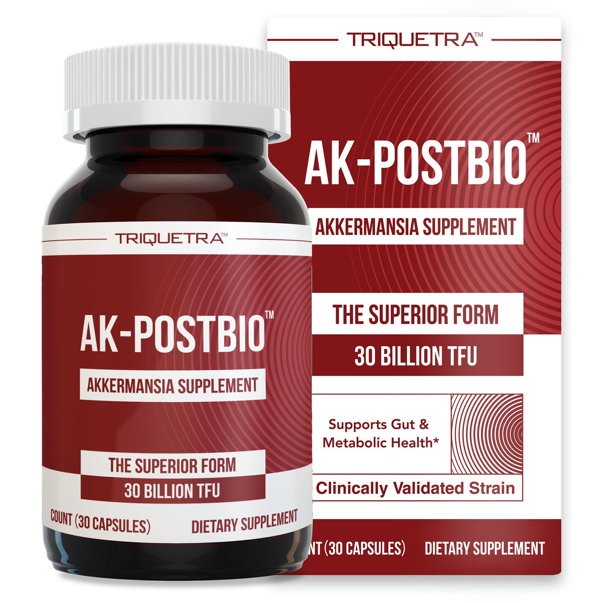 Triquetra Health AK-Postbio Probiotique 30 Milliards TFU avant de l'emballage