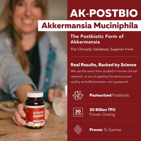 Triquetra Health AK-Postbio Probiotique 30 Milliards TFU côté de l'emballage