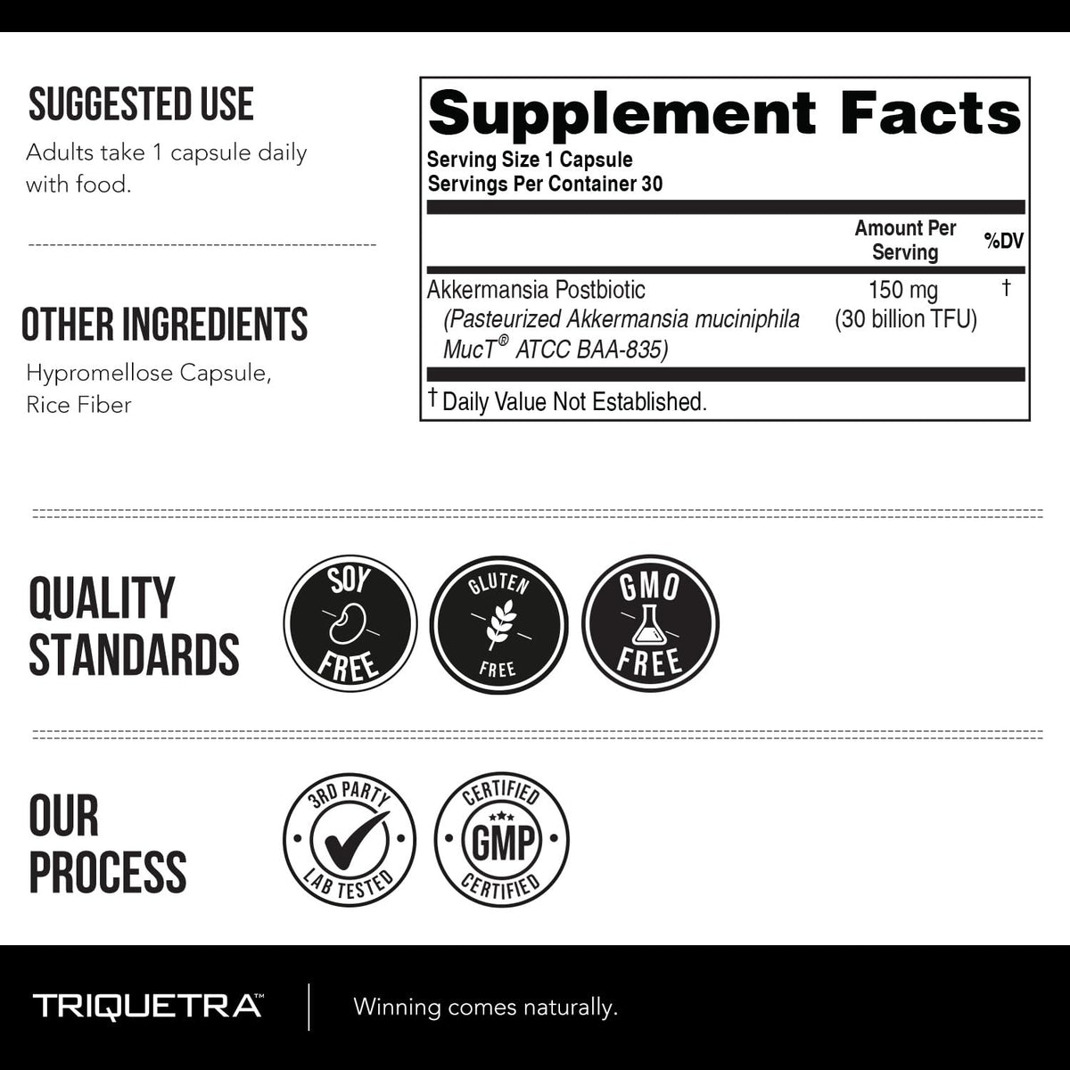 Triquetra Health AK-Postbio Probiotique 30 Milliards TFU sur une table