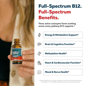 Triquetra Health B12 5000 mcg bouteille avec bouchon