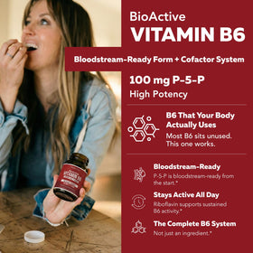 Triquetra Health BioActive Vitamine B6 100mg capsules side view