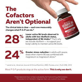 Triquetra Health BioActive Vitamine B6 capsules on a wooden table