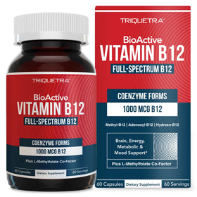 Triquetra Health Complément Alimentaire B12 1000 mcg flacon avant