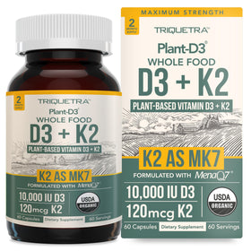 Triquetra Health Complément Alimentaire D3 + K2 10000 IU, avant du produit