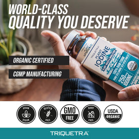 Triquetra Health complément d'iode organique 250 mcg avec ingrédients naturels
