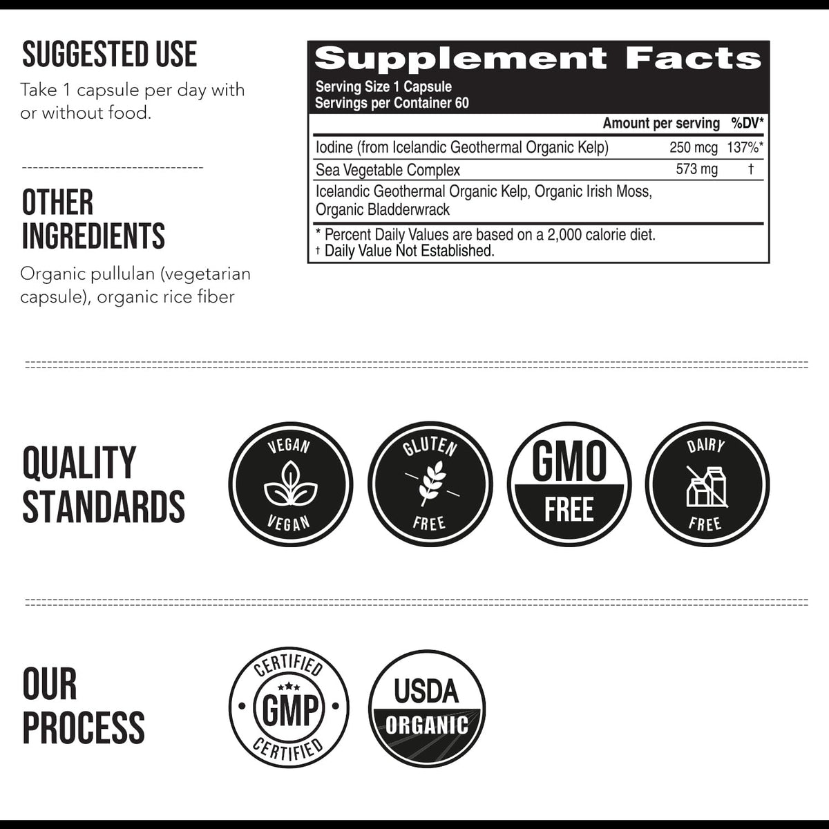 Triquetra Health complément d'iode organique 250 mcg en contexte naturel