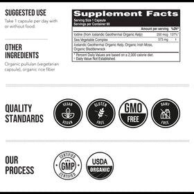 Triquetra Health complément d'iode organique 250 mcg en contexte naturel