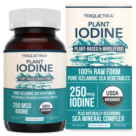 Triquetra Health complément d'iode organique 250 mcg vue de face