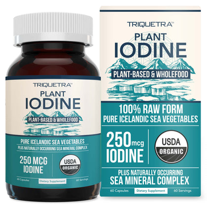 Triquetra Health complément d'iode organique 250 mcg vue de face