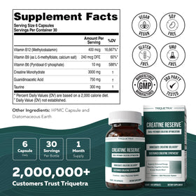 Triquetra Health Creatine Reserve™ nutritional information