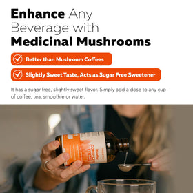 Triquetra Health Extrait de Champignon Cordyceps Bio 449g en utilisation dans un café