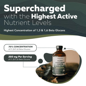 Triquetra Health Extrait de Lion's Mane 500 mg - étiquette avec informations nutritionnelles