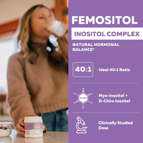 Triquetra Health FemoSitol Poudre d'Inositol 123g vue de côté