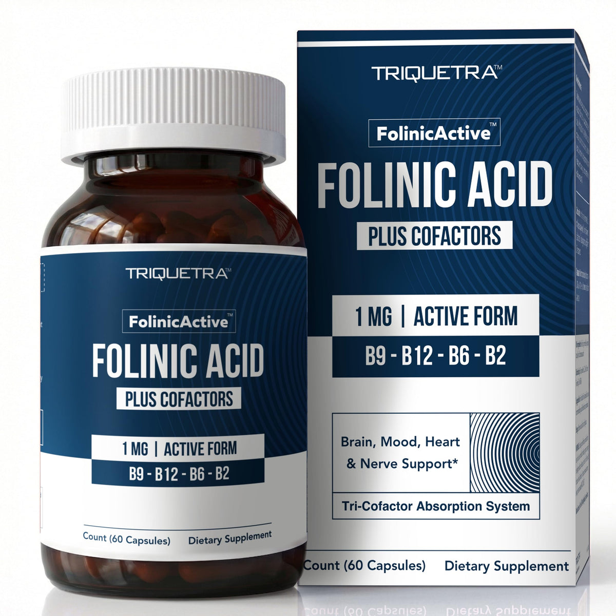 Triquetra Health FolinicActive™ flacon de 60 gélules végétales