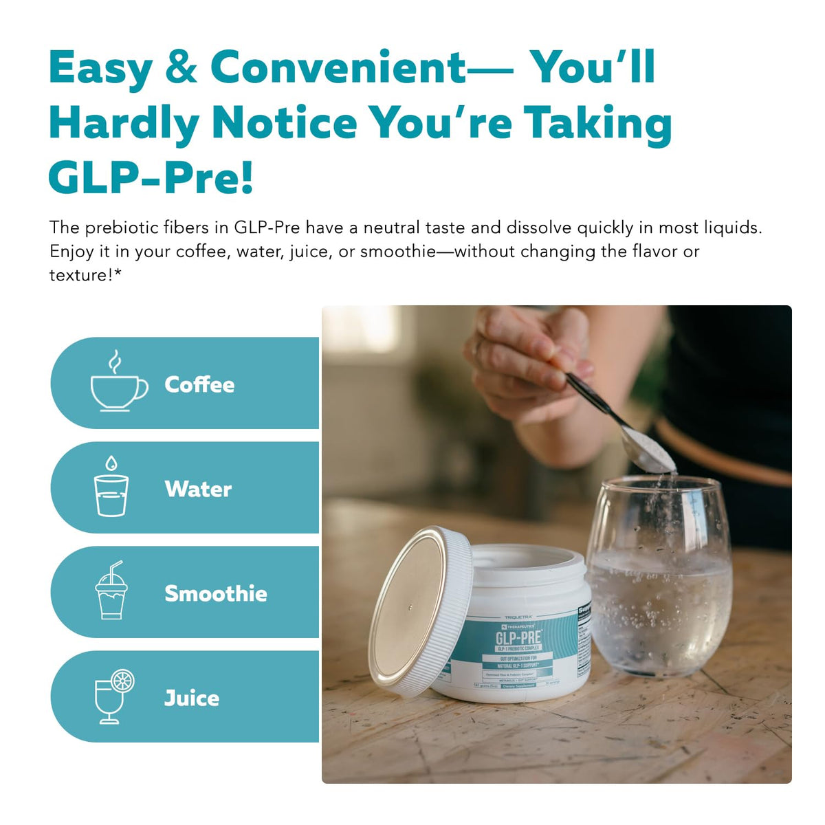 Triquetra Health GLP-Pre™ Étiquetage avec caractéristiques