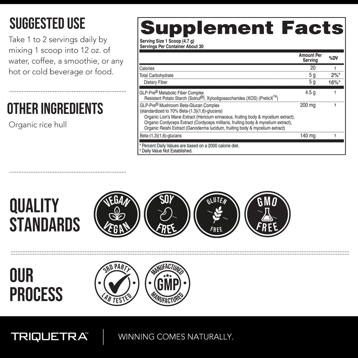 Triquetra Health GLP-Pre™ Poudre dans un café