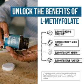Triquetra Health L-Méthyl Folate 15mg gélules avec étiquette