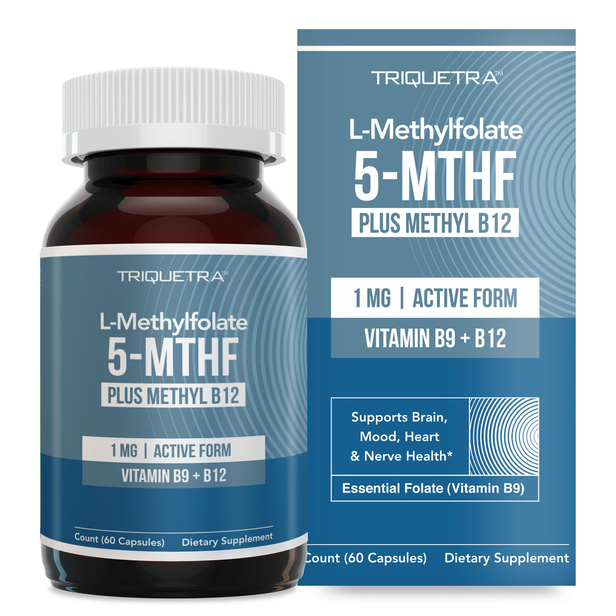 Triquetra Health L-Méthylfolate 1000 mcg avant de l'emballage