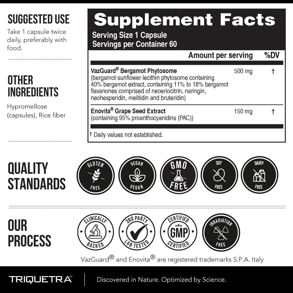 Triquetra Health SoActive Bergamot 60 capsules ouvertes