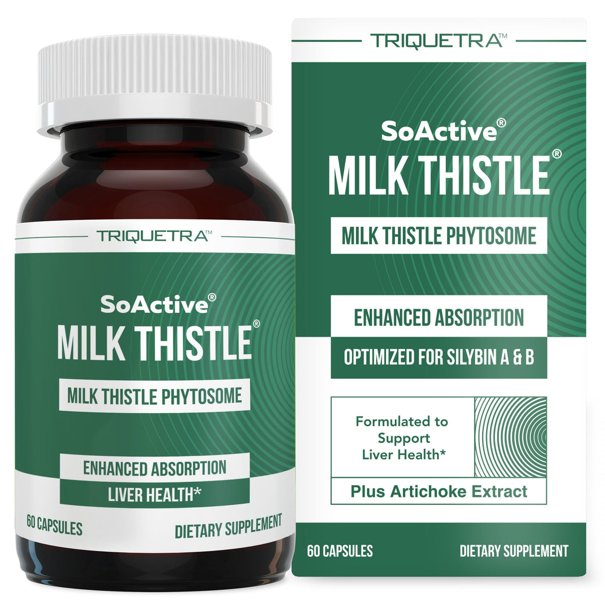 Triquetra Health SoActive® Chardon-Marie 60 capsules vue avant