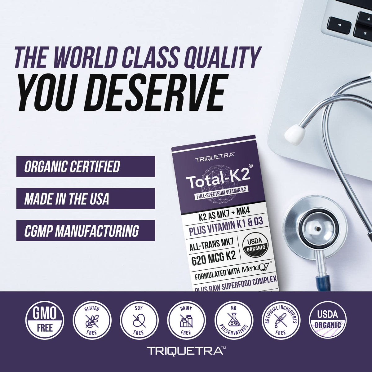 Triquetra Health Total K2 avec un mode de vie actif