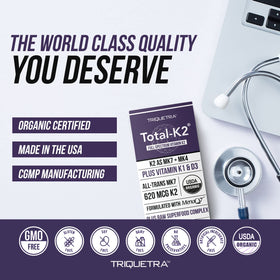 Triquetra Health Total K2 avec un mode de vie actif