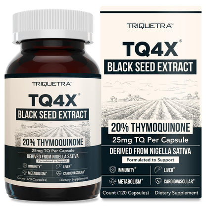 Triquetra Health TQ-Advanced 4X capsules de 120 unités en bouteille en verre