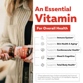 Triquetra Health Vitamine C Organique 250 mg avec main tenant une capsule