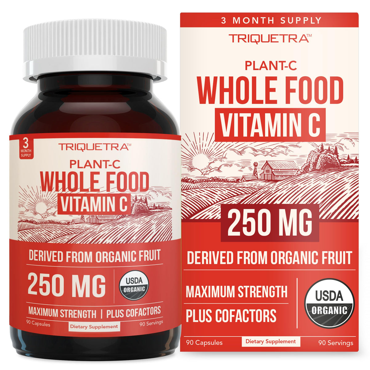 Triquetra Health Vitamine C Organique 250 mg boîtier avant