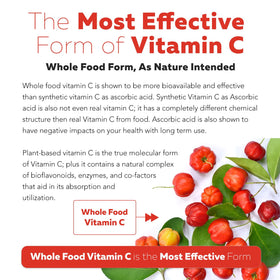 Triquetra Health Vitamine C Organique 250 mg étiquette des ingrédients