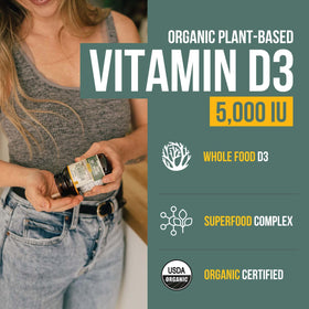 Triquetra Health Vitamine D3 5000 IU capsules avec étiquette