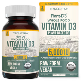 Triquetra Health Vitamine D3 5000 IU capsules en bouteille