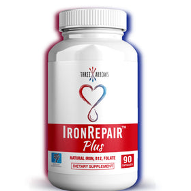 Trois Flèches Complément Alimentaire Fer Methyl B-12 Folate 90 Capsules - Vue de l'emballage