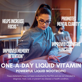 Tropical Oasis Brain Power bouteille à l'intérieur d'un environnement de travail