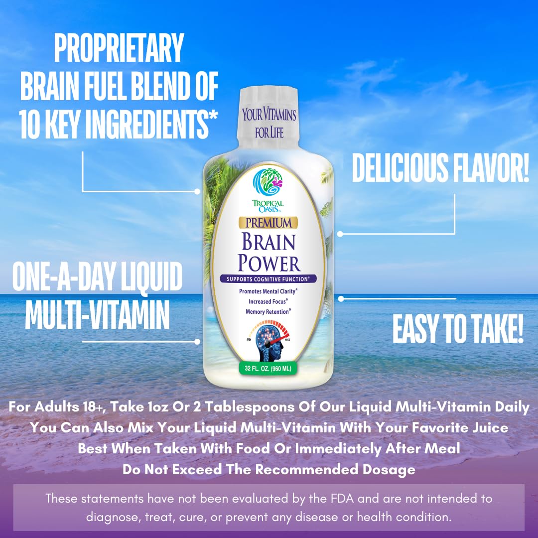 Tropical Oasis Brain Power dosage recommandé sur cuillère