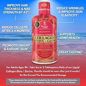 Tropical Oasis Collagène Liquide 5000mg présentation sur une table