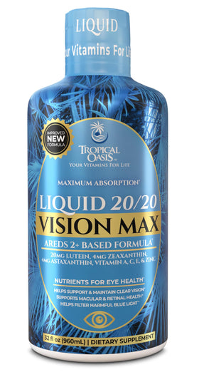 Tropical Oasis complément vision liquide 20mg lutéine bouteille avant