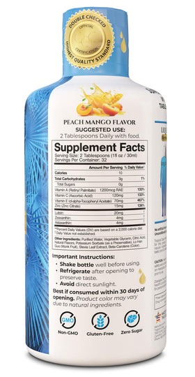 Tropical Oasis complément vision liquide 20mg lutéine dosage 30ml