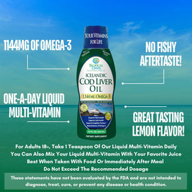 Tropical Oasis Huile de Foie de Morue Islandaise 1144mg avec cuillère de dosage
