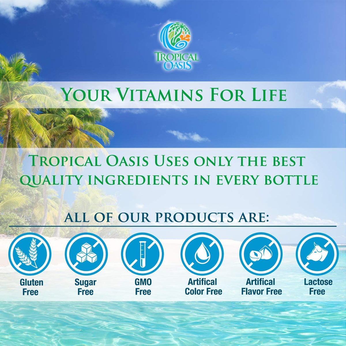 Tropical Oasis Multivitamine Liquide Femme 32 Serv avec des herbes et super-aliments