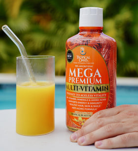 Tropical Oasis Multivitamine Liquide Premium 1134g étiquette
