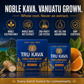 Tru Kava Poudre de Kava Entière vue de côté