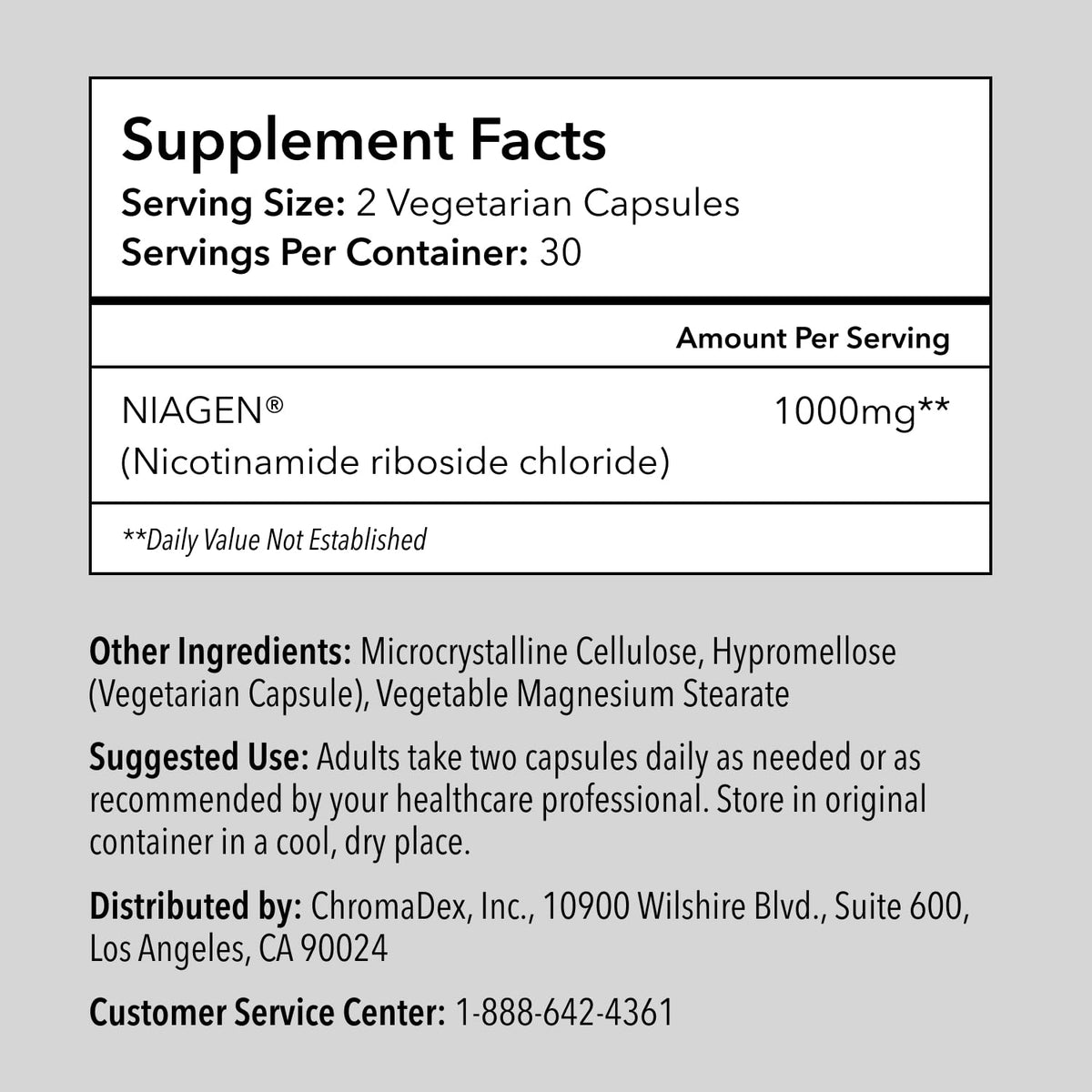 TRU NIAGEN 1000 mg complément NAD+ avec verre d'eau