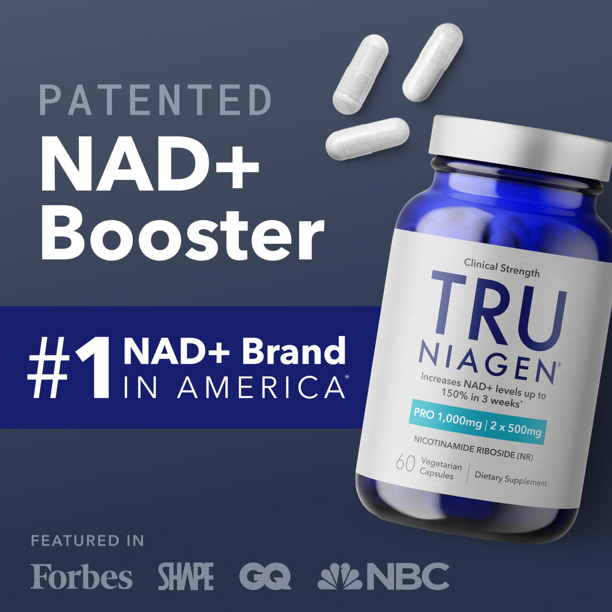 TRU NIAGEN 1000 mg complément NAD+ côté droit