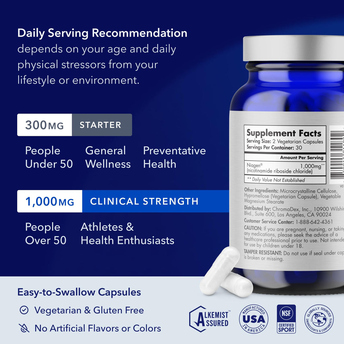 TRU NIAGEN 1000 mg complément NAD+ sur une table