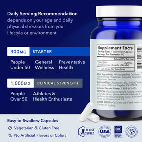 TRU NIAGEN Complément Alimentaire NAD+ 300mg, vue des capsules