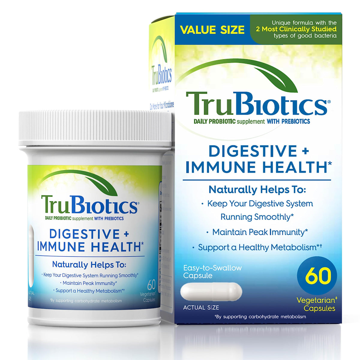 TruBiotics Compléments Alimentaires Probiotiques 60 Capsules vue de face