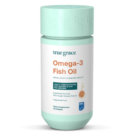 True Grace Huile de Poisson Omega-3 120 gélules, vue de face
