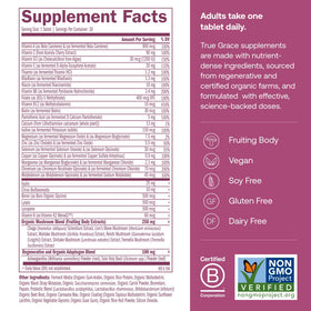True Grace Multivitamines Femmes 40+ comprimés végétaliens